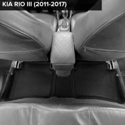 3D коврики EVA с бортами Kia Rio III седан, хэтчбек, универсал (2011-2017)