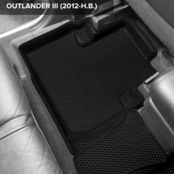 3D коврики EVA с бортами Mitsubishi Outlander III (2012-н.в.)