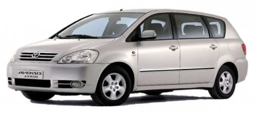 2D коврики EVA в салон на Toyota Avensis Verso I, левый руль (2001-2009)