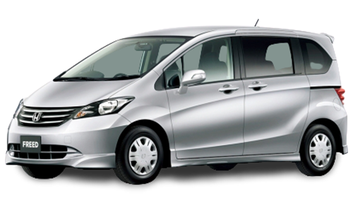 2D коврики EVA в салон и багажник на Honda Freed I Hybrid, правый руль, с диваном на 2-ом ряду (2008-2016)