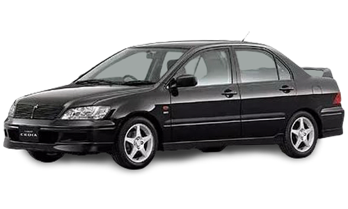 2D коврики EVA в салон и багажник на Mitsubishi Lancer IX Cedia седан, правый руль (2000-2003)